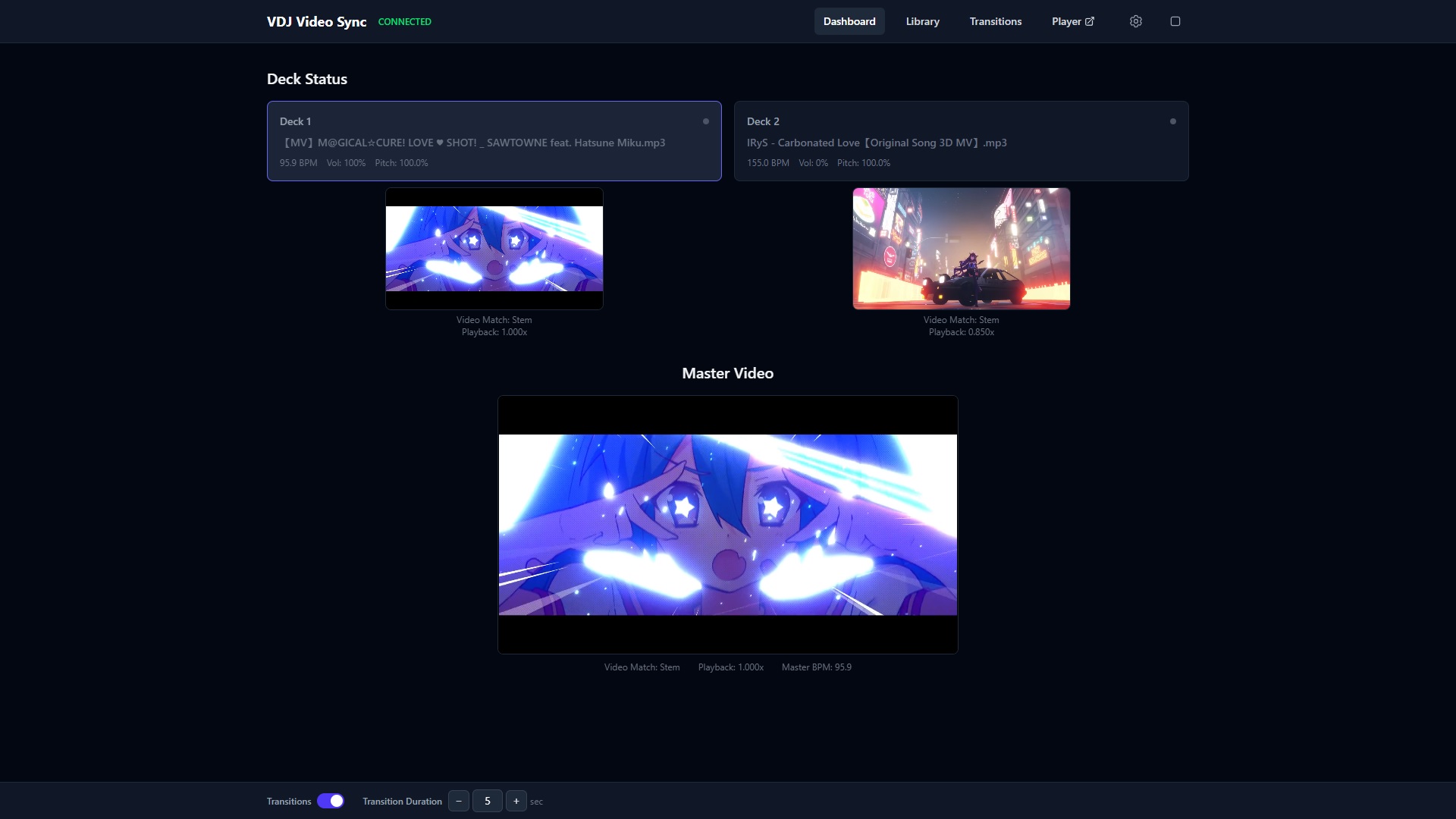 VDJ Video Sync Dashboard